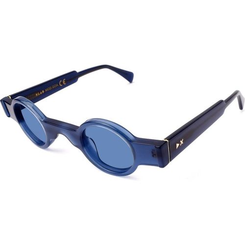 XLAB Uniseks XLAB Goa Zonnebrillen Acetaat Blauw Hemelsblauw Rotonde Gepolariseerd