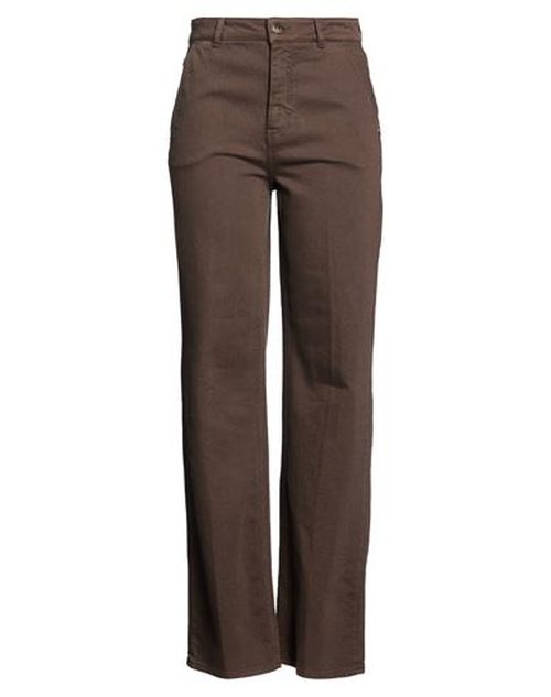 Woman Jeans Dark brown Size 27 Cotton, Elastane