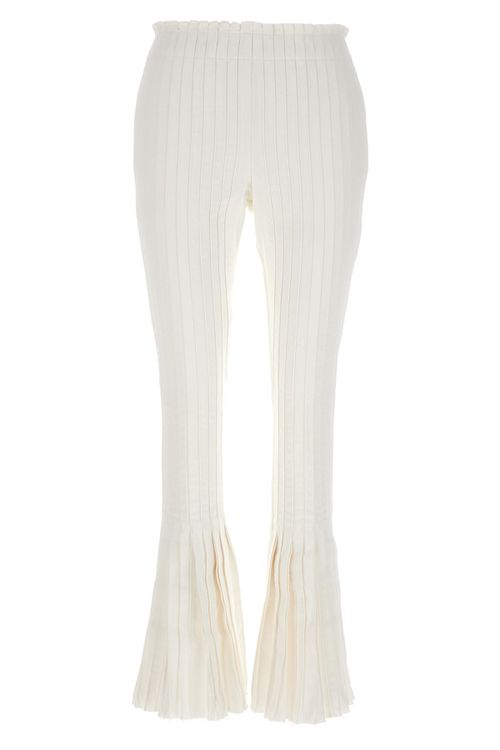 Ribbed Pleated Pants