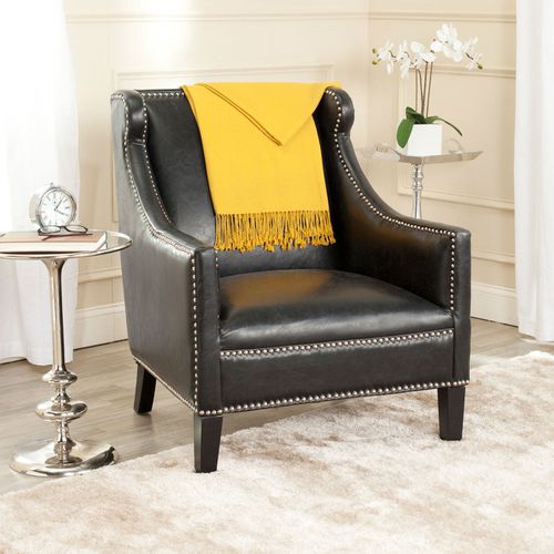 Mckinley Leather Club Chair - Silver Nail Heads
