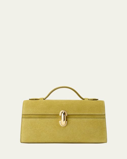 The Symmetry Pouchette Suede Top-Handle Bag