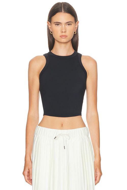 Nike One Fitted Dri-FIT Cropped Tank Top in Black