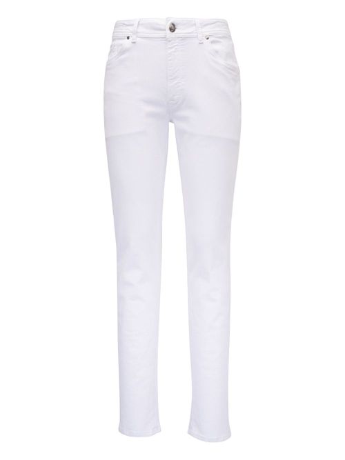 BARMAS logo-patch trousers - White