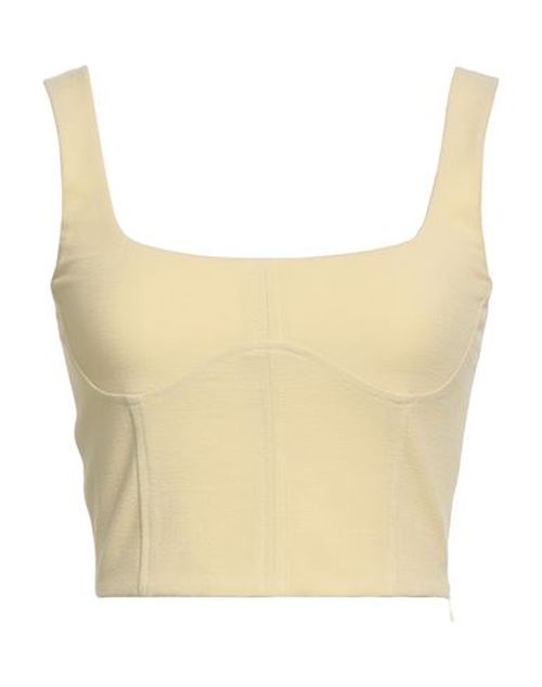Woman Top Pastel yellow Size 8 Viscose, Polyester, Elastane