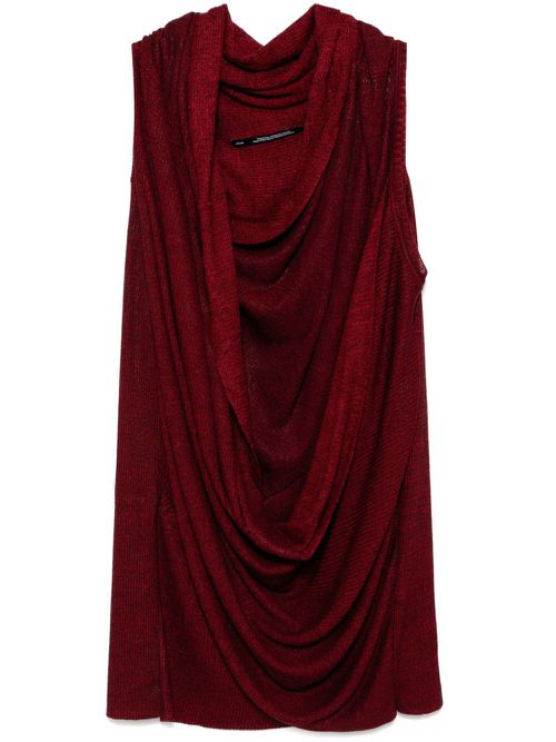 Coated venus shawl jumper - Red