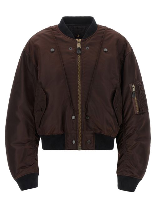 Reversible Bomber Jacket — Brown