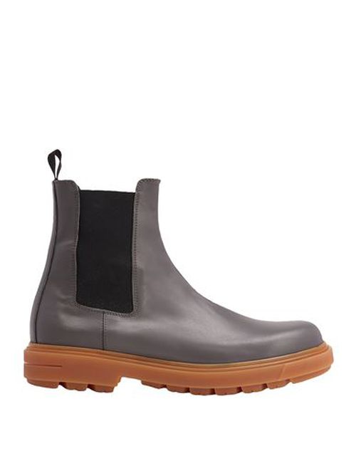 Rubber Leather Chelsea Boot Man Ankle boots Grey Size 10 Calfskin