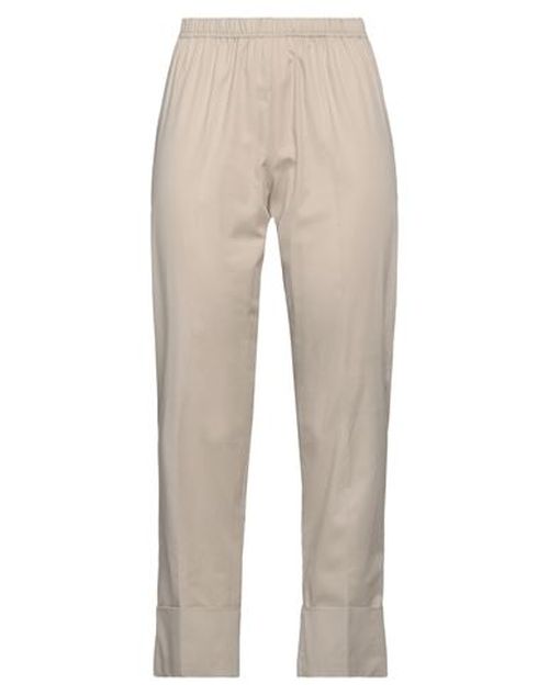 Woman Pants Beige Size S Cotton, Elastic fibres