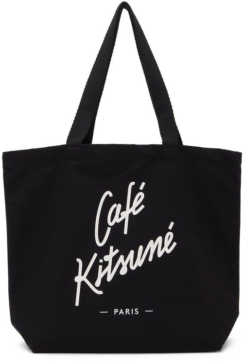 Black Cafe Kitsune Tote Bag