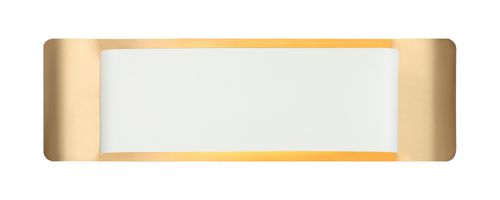 Kumilo 1-Light LED Wall Sconce in White with Aged Gold Bra