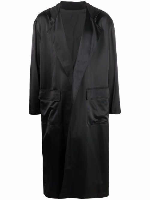 1995 logo-print hooded robe - Black