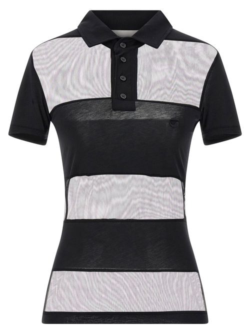 ‘sheer Striped’ Polo Shirt