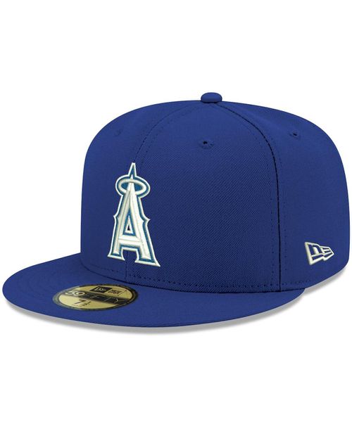 Men's Royal Los Angeles Angels Logo White 59FIFTY Fitted Hat - Royal