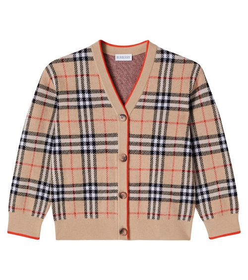 Burberry Check wool cardigan