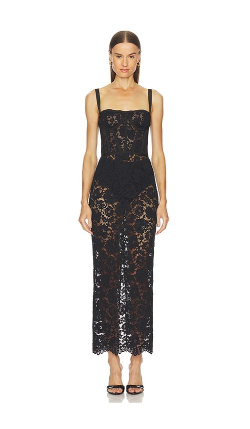 Camila Coelho Adilia Midi Dress in Black. XS also in L, M, S