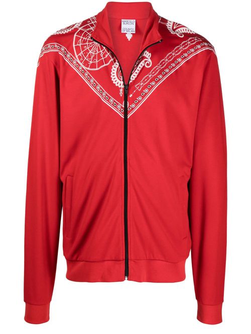 Bandana-print track jacket - Red