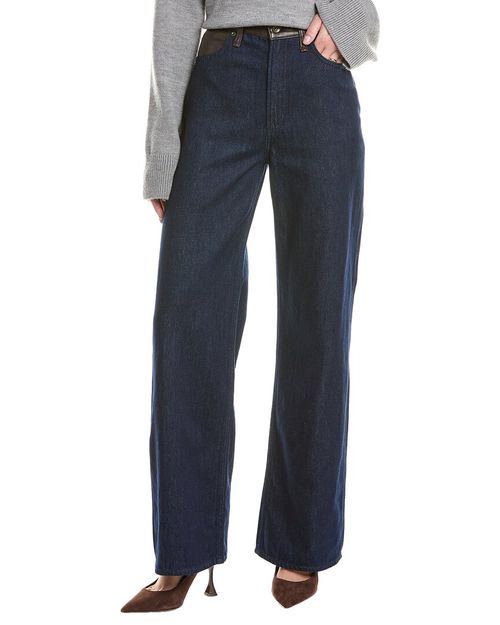 Lori Mid-Rise Rinse Combo Wide Leg Jean