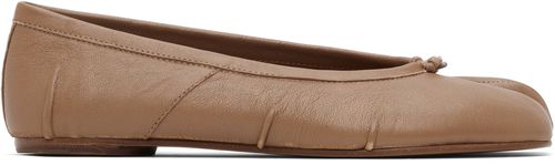 Beige Tabi New Ballerina Flats