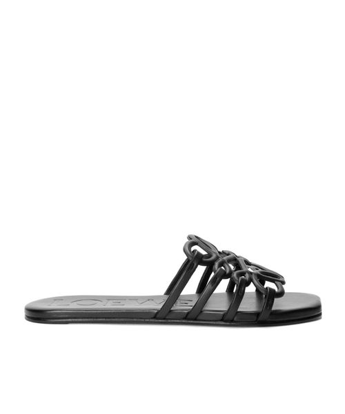 Petal Anagram slide in soft calfskin