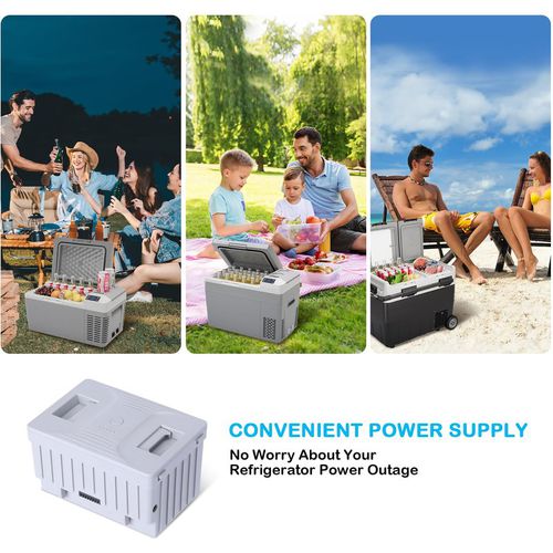 Garvee 15600mAh Portable Cooler Battery 5-18H Car Refrigerator Battery Lithium Polymer Batteries for Car Fridge Camping & RV Grey ‎‎‎Enclosure