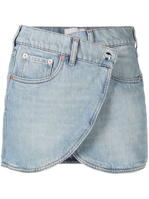 Denim wrap skirt - Blue