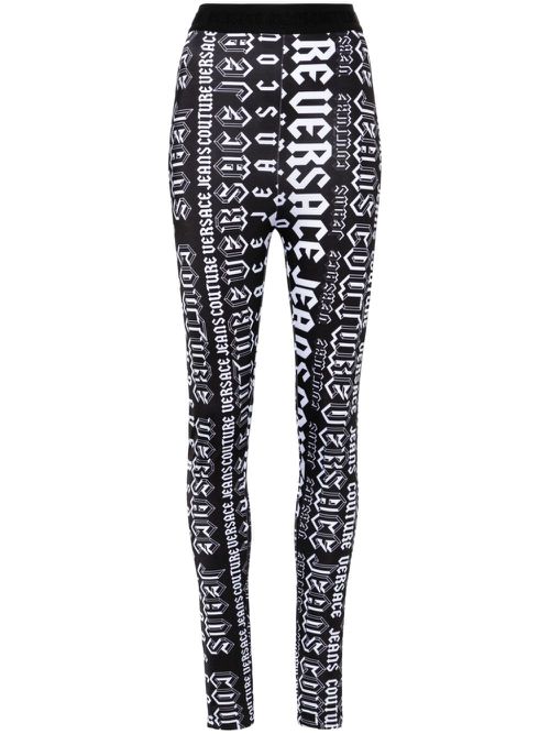 Logo-print leggings - Black