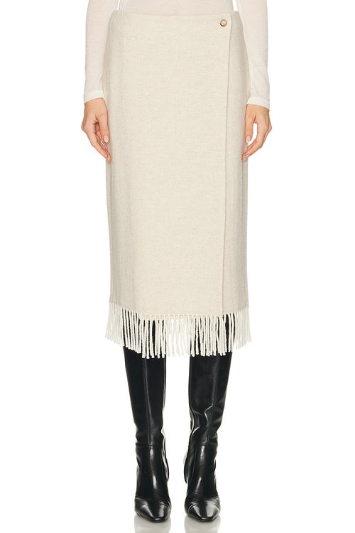 Polo Ralph Lauren Midi Pencil Skirt in Cream Herringbone - Beige. 8 also