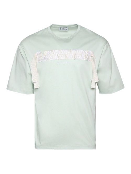 Curb-embroidered T-shirt - Green