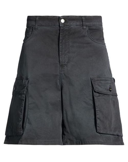 Man Shorts & Bermuda Shorts Black Size 36 Cotton, Elastane