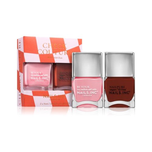 Nails Inc. Check Couture Nail Polish Set Harrington Gardens Nail Polish + Model Behaviour Nail Polish