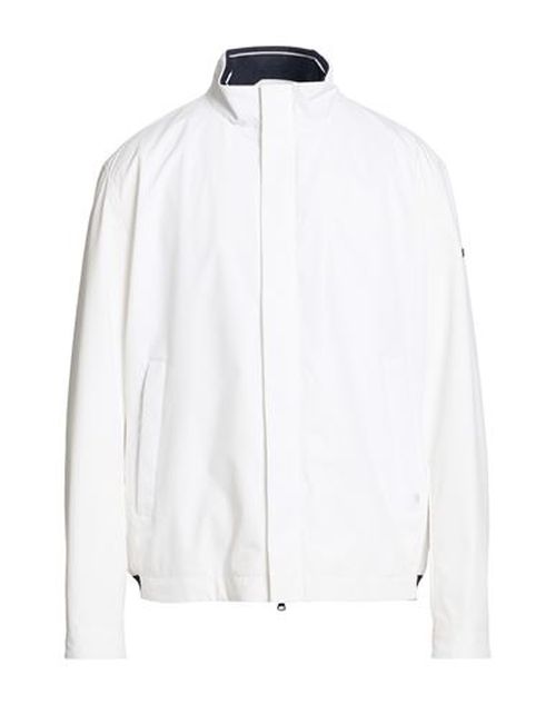 Man Jacket White Size XXL Polyester, Elastane