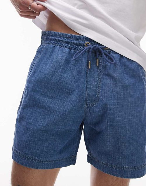 Ripstop beach shorts in dark blue-Navy