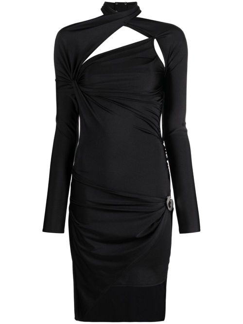 Asymetric twisted dress - Black