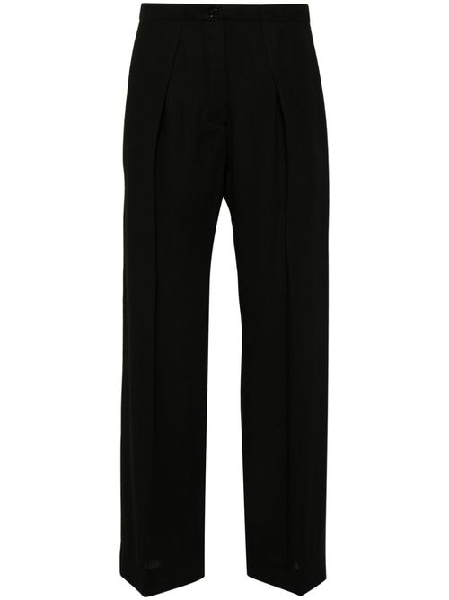 Pleat-detailing trousers - Black