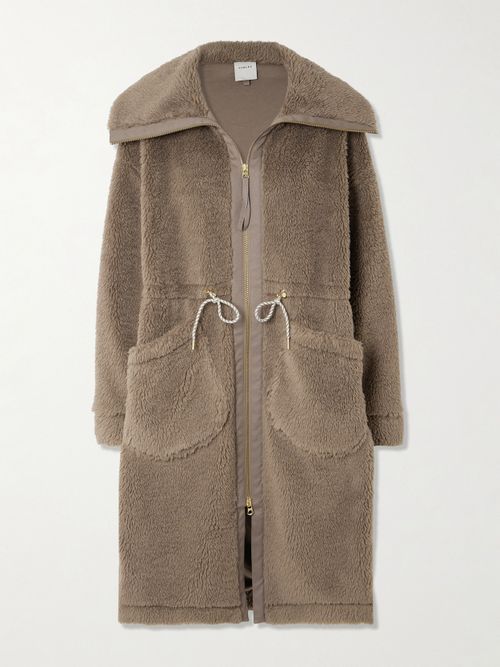 Logan Oversized Fleece Coat - Taupe