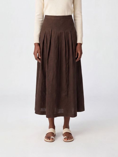 Skirt Woman color Brown