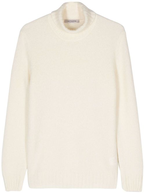 High-neck sweater - White