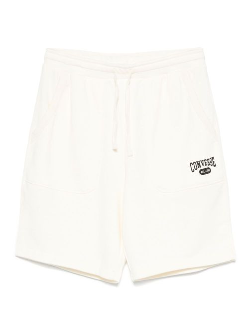 Logo-print track shorts - Neutrals