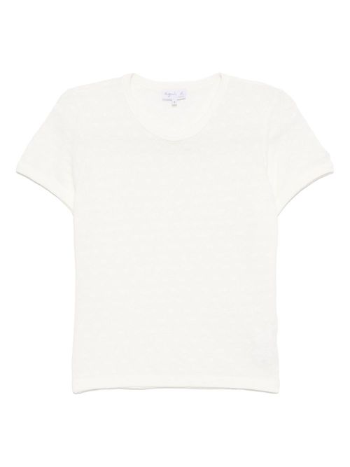 Embroidered t-shirt - Neutrals