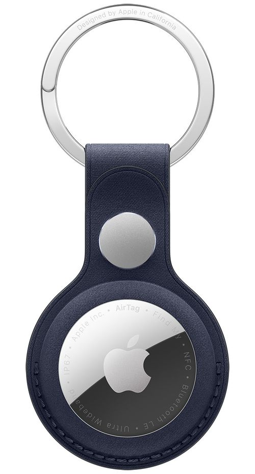 AirTag FineWoven Key Ring in Navy