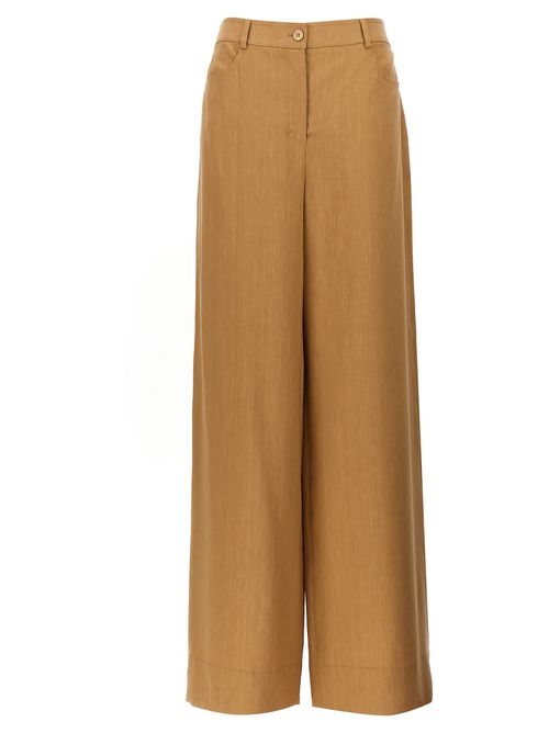 -Wide Range Of Trousers Pantaloni Beige-Donna