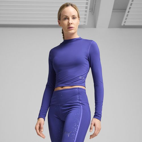 PUMA INTERGALACTIC Long Sleeve Crop Top Women, Clothing, Lapis Lazuli