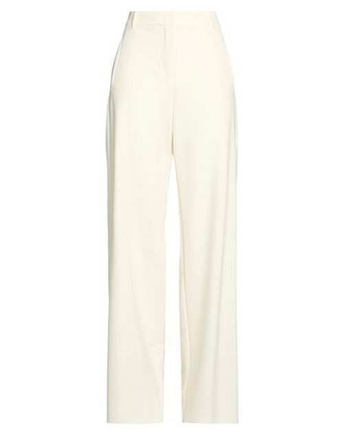 Woman Pants Cream Size 6 Polyester, Virgin Wool, Elastane