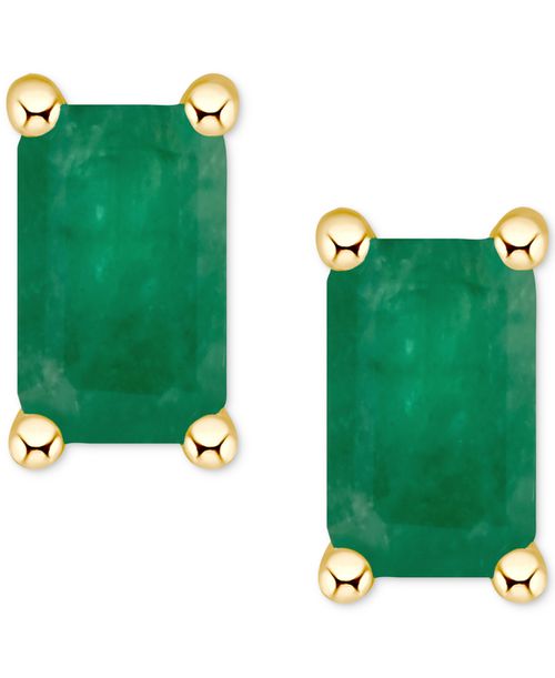 Tanzanite Stud Earrings (1/2 ct. t.w.) in 14k Gold (Also in Emerald, Ruby & Sapphire) - Emerald