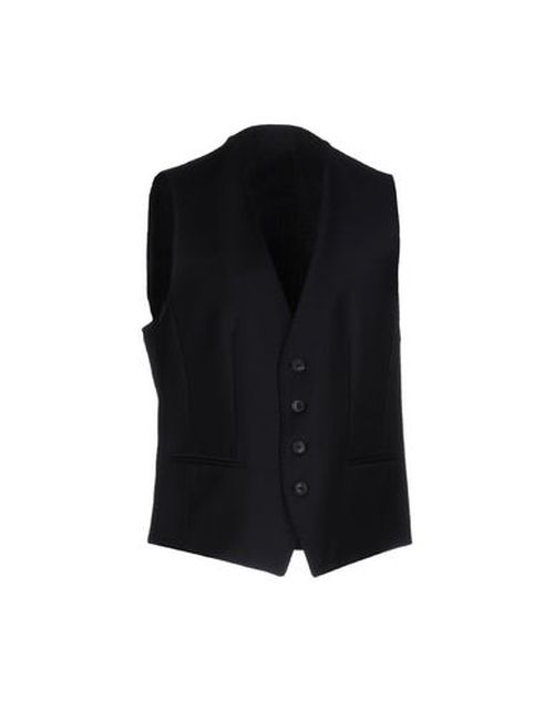 Man Tailored Vest Midnight blue Size 46 Virgin Wool, Polyester, Elastolefin