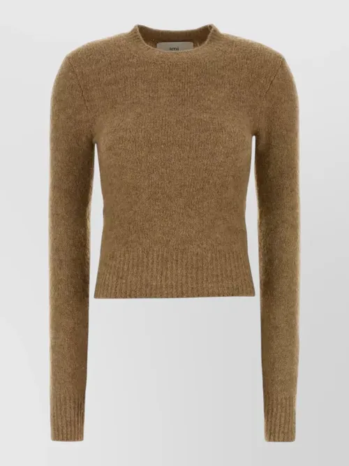 Ami Paris - alpaca blend crew neck knit sweater