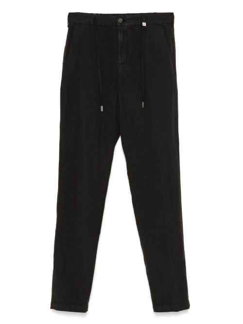 Drawstring-Waist Trousers — Black