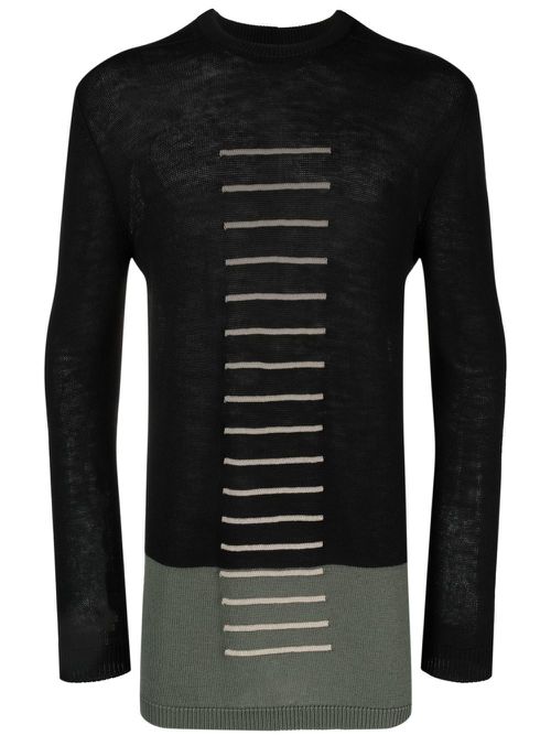 Oversized round-neck jumper - Black