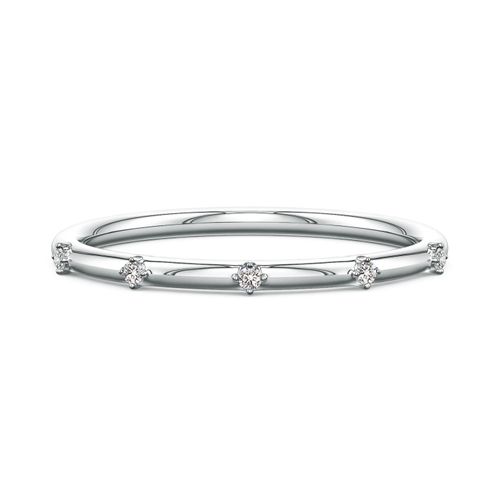 Angara 1.2 MM Round Diamond Five-Stone Station Ring in 14K White Gold