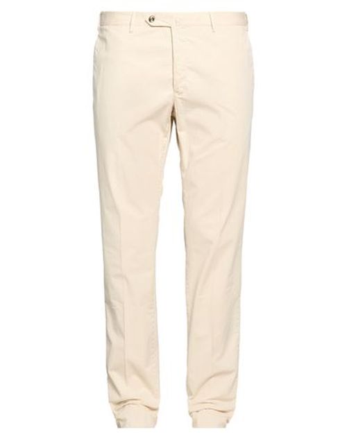 Man Pants Beige Size 40 Cotton, Elastane